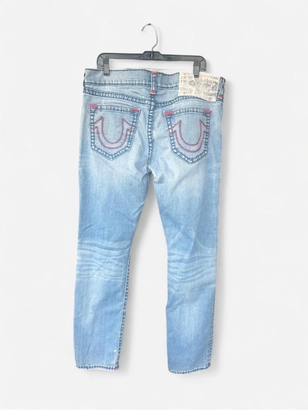 True Religion Light Blue Jeans with Red Trim